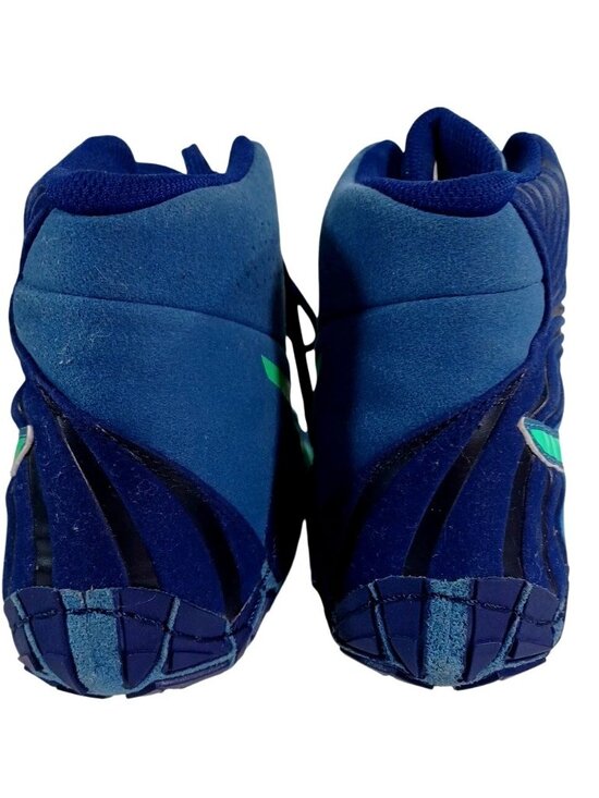 ASICS Aggressor Wrestling Shoes Size 10 J000Y Blue/Neon Green No Box